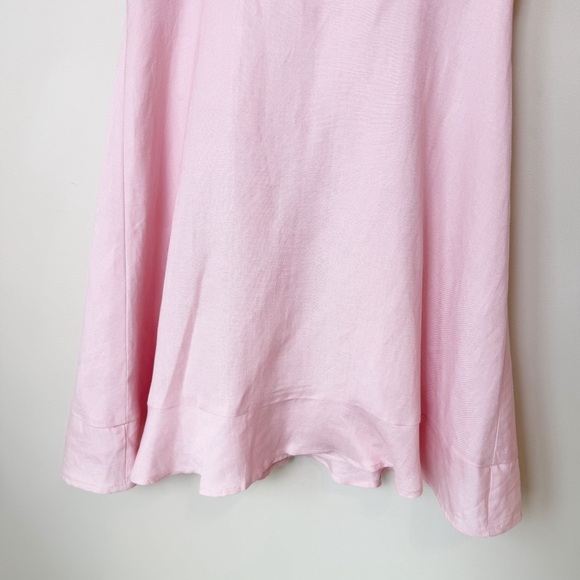 LOFT linen pink dress tie back size 6 - Picture 3 of 9